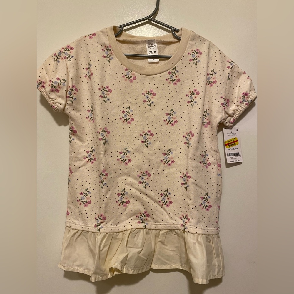 Girls Shirt Carters Kids Size 7 New with Tags